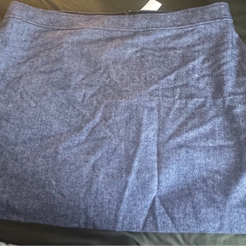 J. Crew Heathered Blue Pencil Skirt